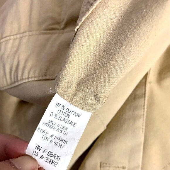 Theory Cotton in Khaki/Beige Blazer Jacket Size 6 - Picture 8 of 9